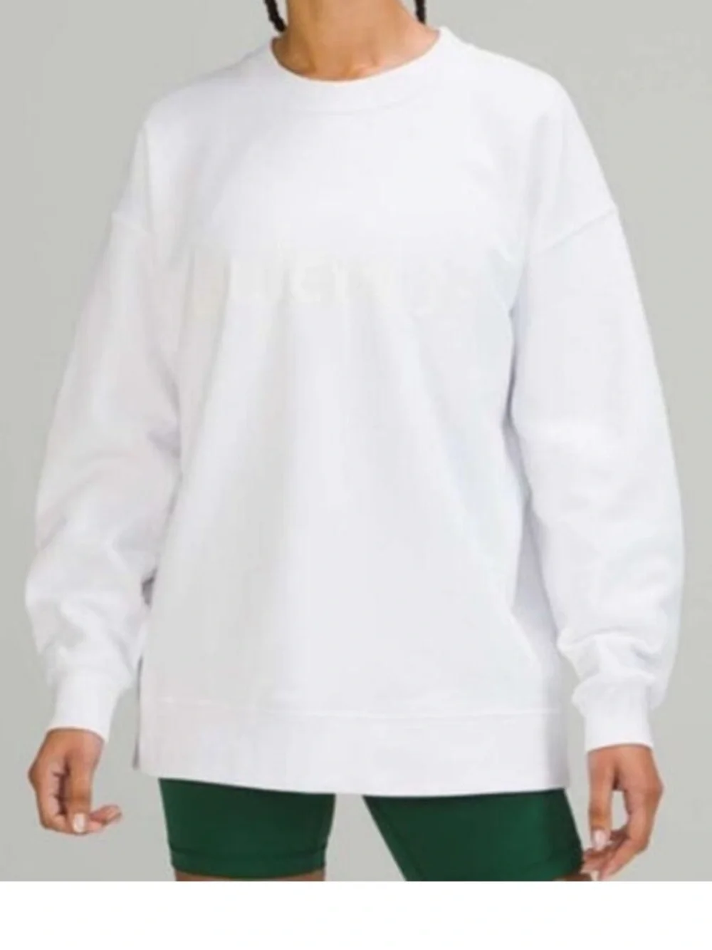 Lululemon Perfectly Oversized Graphic Crewneck ~ Best for Size 8 ~ White